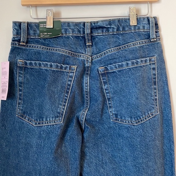 NWT Wild Fable Dad Jean SZ 4 High Rise Patches on Front - Picture 6 of 13